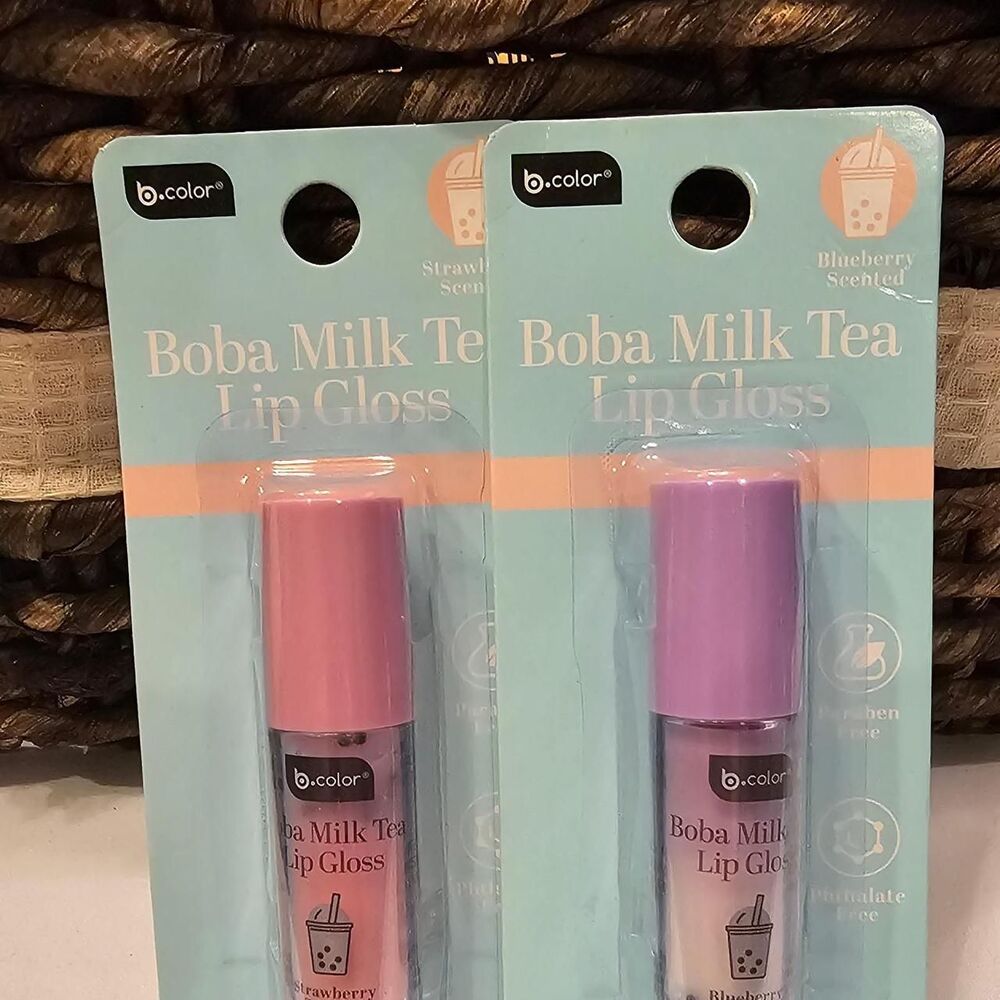 B-pure Color Boba Milk Tea Lip Gloss Set